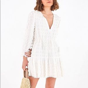 Fringe long sleeve mini dress by FARM Rio